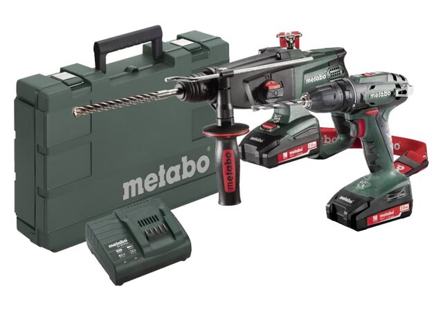 18V Combo: akutrell BS 18 + akukombivasar KHA 18 LTX, Metabo